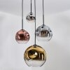 Ripoll Lámparas suspendidas, Luminarias esféricas, Lámpara colgante de clúster Cromo, dorado, Transparente, Color cobre, Ahumado, 4 luces