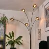 Nikkala Lámpara de pie Cromo, Negro, 5 luces