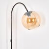 Koyoto Lámpara de pie Cromo, Negro, 1 luz