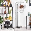 Koyoto Lámpara de pie Cromo, Negro, 1 luz