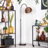 Koyoto Lámpara de pie Cromo, Negro, 1 luz