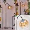 Koyoto Lámpara de pie Cromo, Negro, 1 luz