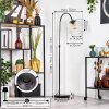 Koyoto Lámpara de pie Cromo, Negro, 1 luz