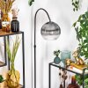 Koyoto Lámpara de pie Cromo, Negro, 1 luz