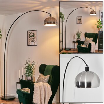 Baloca Lámpara de pie, Lámparas de pie tipo arco Negro, 1 luz