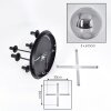 Gastor Plafones, Luminarias esféricas 45 cm Ahumado, 5 luces