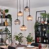 Koyoto Lámparas suspendidas, Luminarias esféricas, Lámpara colgante de clúster Colores ámbar, Transparente, Ahumado, 5 luces