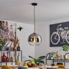 Koyoto Lámparas suspendidas, Luminarias esféricas, Lámparas colgantes dorado, Negro, 1 luz