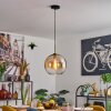 Koyoto Lámparas suspendidas, Luminarias esféricas, Lámparas colgantes dorado, Negro, 1 luz