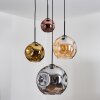 Ripoll Lámparas suspendidas, Luminarias esféricas, Lámpara colgante de clúster Colores ámbar, dorado, Color cobre, Ahumado, 4 luces