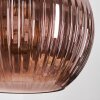 Koyoto Lámparas suspendidas, Luminarias esféricas, Lámpara colgante de clúster 45 cm Azul, Verde, Color cobre, 5 luces