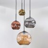 Ripoll Lámparas suspendidas, Luminarias esféricas, Lámpara colgante de clúster Colores ámbar, dorado, Color cobre, Ahumado, 4 luces