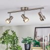 Edain Plafones, Spot techo LED Cromo, Níquel-mate, 3 luces