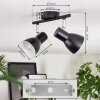 Farel Plafones, Spot techo Cromo, Negro, 2 luces