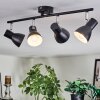 Farel Plafones, Spot techo Cromo, Negro, 4 luces