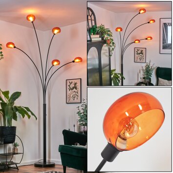 Nikkala Lámpara de pie Negro, 5 luces