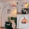Baloca Lámpara de pie, Lámparas de pie tipo arco Cobre, Negro, 1 luz