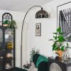 Baloca Lámpara de pie Cromo, Negro, 1 luz