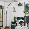 Baloca Lámpara de pie Cromo, Negro, 1 luz