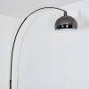 Baloca Lámpara de pie Cromo, Negro, 1 luz