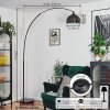Baloca Lámpara de pie Cromo, Negro, 1 luz