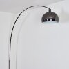 Baloca Lámpara de pie, Lámparas de pie tipo arco Cromo, Negro, 1 luz