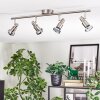 Firan Plafones, Spot techo LED Cromo, Níquel-mate, 4 luces