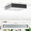 Esmar Plafones LED Negro, 1 luz