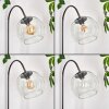 Koyoto Lámpara de pie Cromo, Negro, 1 luz
