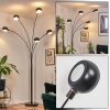 Nikkala Lámpara de pie Cromo, Negro, 5 luces