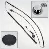 Baloca Lámpara de pie Cromo, Negro, 1 luz