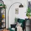 Baloca Lámpara de pie Cromo, Negro, 1 luz