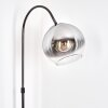 Koyoto Lámpara de pie Cromo, Negro, 1 luz