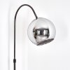 Koyoto Lámpara de pie Cromo, Negro, 1 luz
