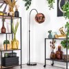 Koyoto Lámpara de pie Cromo, Negro, 1 luz