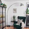 Baloca Lámpara de pie Cromo, Negro, 1 luz