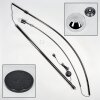Baloca Lámpara de pie, Lámparas de pie tipo arco Cromo, Negro, 1 luz