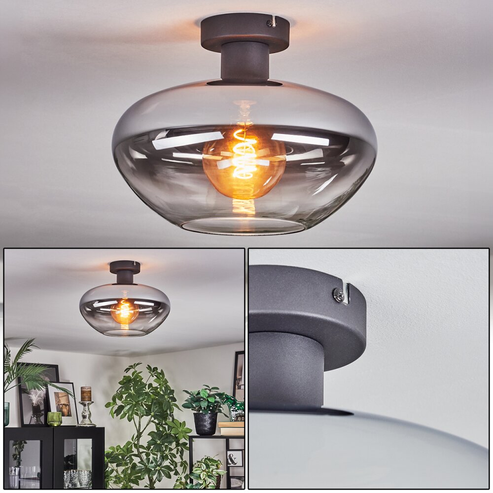 Mertola Plafones Transparente, Ahumado, 1 luz main product photo