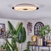 Goran Plafones LED Negro, Blanca, 1 luz, Mando a distancia