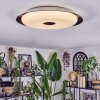Goran Plafones LED Negro, Blanca, 1 luz, Mando a distancia