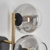 Koyoto Luminarias esféricas, Apliques dorado, Negro, 3 luces