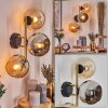Koyoto Luminarias esféricas, Apliques dorado, Negro, 3 luces