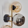 Koyoto Luminarias esféricas, Apliques dorado, Negro, 3 luces