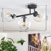Gastor Plafones, Luminarias esféricas Transparente, 3 luces
