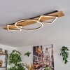Pompu Plafones LED Madera clara, Negro, 2 luces