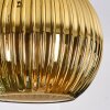 Koyoto Lámparas suspendidas, Luminarias esféricas, Lámpara colgante de clúster 30 cm Azul, dorado, Verde, 3 luces