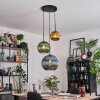 Koyoto Lámparas suspendidas, Luminarias esféricas, Lámpara colgante de clúster 30 cm Azul, dorado, Verde, 3 luces