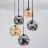 Ripoll Lámparas suspendidas, Luminarias esféricas, Lámpara colgante de clúster Colores ámbar, Ahumado, 5 luces