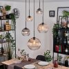 Koyoto Lámparas suspendidas, Luminarias esféricas, Lámpara colgante de clúster Colores ámbar, Transparente, Ahumado, 5 luces