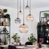 Koyoto Lámparas suspendidas, Luminarias esféricas, Lámpara colgante de clúster Colores ámbar, Transparente, Ahumado, 5 luces